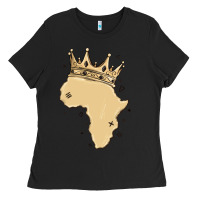 Black africa with crown Ladies Tee - MaliasSmallBusiness