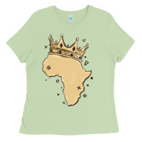Matcha africa with crown Ladies Tee - MaliasSmallBusiness