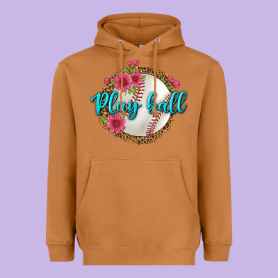 Play Ball Baseball Heavyweight Hoodie Designed By Bundleandbundleshop