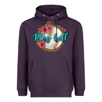 Plum play ball baseball Heavyweight Hoodie - BundleAndBundleShop