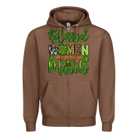 Chestnut St. Patrick's Blessed women are born in March Zipper Hoodie - OliviaCreatesArt