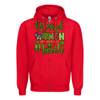 Red St. Patrick's Blessed women are born in March Zipper Hoodie - OliviaCreatesArt