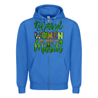 True Royal St. Patrick's Blessed women are born in March Zipper Hoodie - OliviaCreatesArt