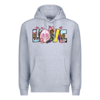 Heather Grey Easter Day Love Easter Premium Hoodie - OliviaCreatesArt