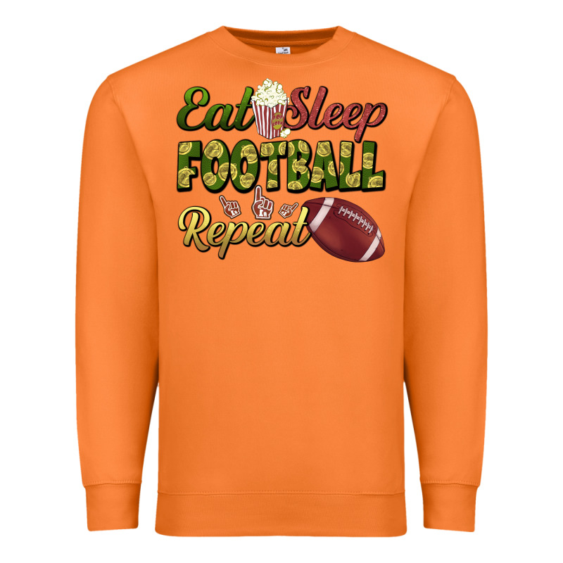Eat Sleep Football Repeat Premium Sweatshirt by BundleAndBundleShop | Teevron