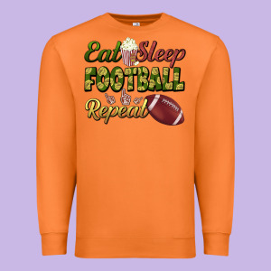 Eat Sleep Football Repeat Premium Sweatshirt Designed By Bundleandbundleshop