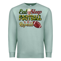 Seafoam eat sleep football repeat Premium Sweatshirt - BundleAndBundleShop