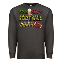 Smoke eat sleep football repeat Premium Sweatshirt - BundleAndBundleShop