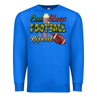 True Royal eat sleep football repeat Premium Sweatshirt - BundleAndBundleShop