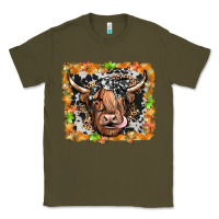 Army Green highland cow Classic Tee - JahusDesignShop