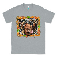 Heather Grey highland cow Classic Tee - JahusDesignShop