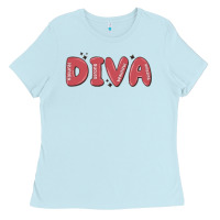 Baby Blue diva Ladies Tee - MaliasSmallBusiness
