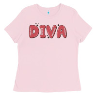 Bubblegum Pink diva Ladies Tee - MaliasSmallBusiness