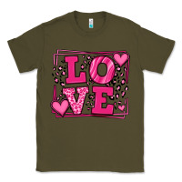 Army Green Love leopard frame Classic Tee - LillyAllenDesigns