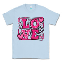 Dusty Blue Love leopard frame Classic Tee - LillyAllenDesigns