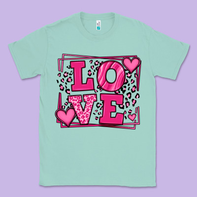 Love Leopard Frame Classic Tee Designed By Lillyallendesigns