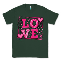 Sports Green Love leopard frame Classic Tee - LillyAllenDesigns