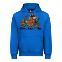 Cobalt Peace Love T Rex Urban Hoodie - LillyAllenDesigns