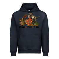 Navy Peace Love T Rex Urban Hoodie - LillyAllenDesigns