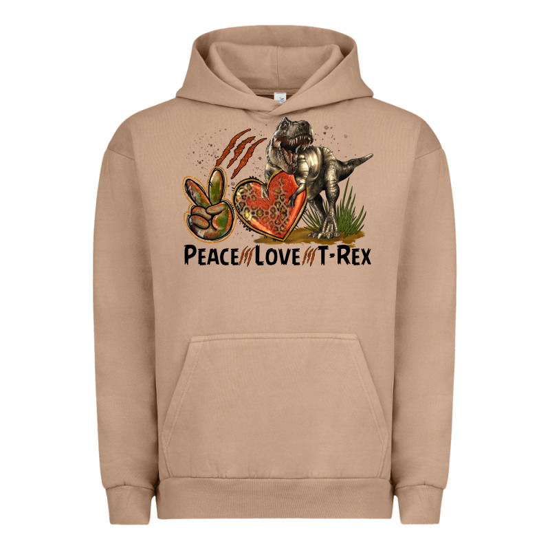 Peace Love T Rex Urban Hoodie by LillyAllenDesigns | Teevron