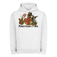 Pigment Lunar Rock Peace Love T Rex Urban Hoodie - LillyAllenDesigns