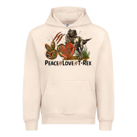 Sandshell Peace Love T Rex Urban Hoodie - LillyAllenDesigns