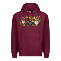 Burgundy Mexican gnomes Premium Hoodie - RanaPortraitStore