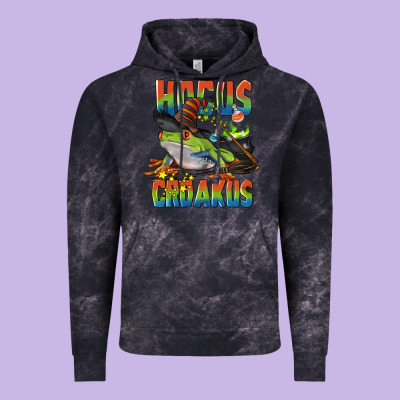 Hocus Croakus Halloween Frog Vintage Hoodie Designed By Lillyallendesigns
