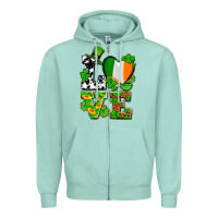 Seafoam Love St. Patrick's Zipper Hoodie - OliviaCreatesArt