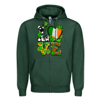 Sports Green Love St. Patrick's Zipper Hoodie - OliviaCreatesArt