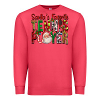 Cardinal Santa's Favorite Tennis Player For Christmas Premium Sweatshirt - FaDigitalArtStudio