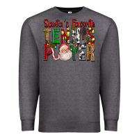 Charcoal Heather Santa's Favorite Tennis Player For Christmas Premium Sweatshirt - FaDigitalArtStudio