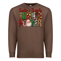 Chestnut Santa's Favorite Tennis Player For Christmas Premium Sweatshirt - FaDigitalArtStudio
