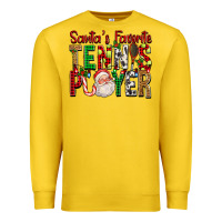 Lemon Santa's Favorite Tennis Player For Christmas Premium Sweatshirt - FaDigitalArtStudio