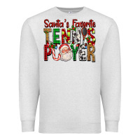 Oatmeal Heather Santa's Favorite Tennis Player For Christmas Premium Sweatshirt - FaDigitalArtStudio