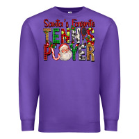 Purple Santa's Favorite Tennis Player For Christmas Premium Sweatshirt - FaDigitalArtStudio