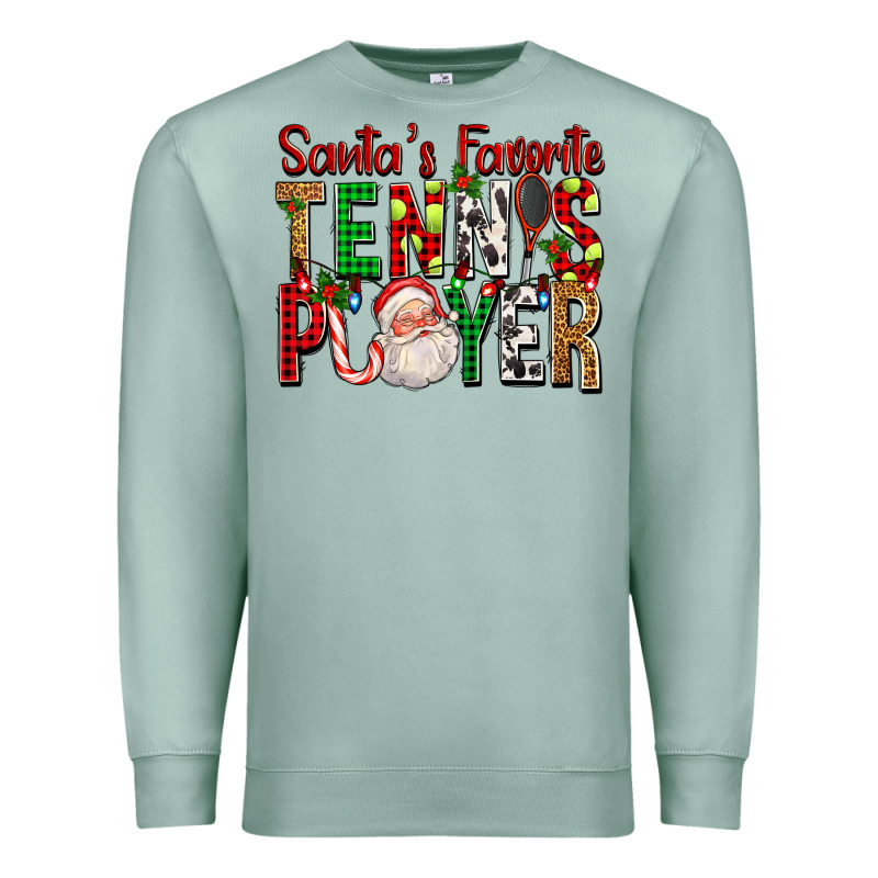 Santa's Favorite Tennis Player For Christmas Premium Sweatshirt by FaDigitalArtStudio | Teevron