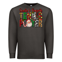 Smoke Santa's Favorite Tennis Player For Christmas Premium Sweatshirt - FaDigitalArtStudio