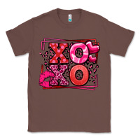 Chestnut Xoxo Valentine's Day leopard frame Classic Tee - LillyAllenDesigns
