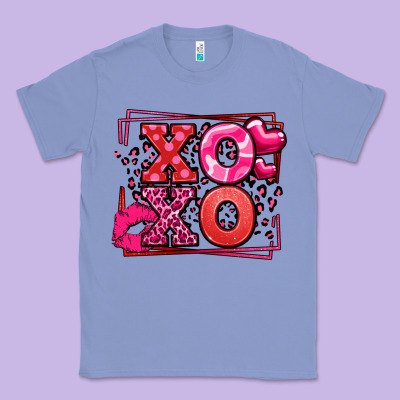 Xoxo Valentine's Day Leopard Frame Classic Tee Designed By Lillyallendesigns