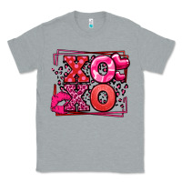 Heather Grey Xoxo Valentine's Day leopard frame Classic Tee - LillyAllenDesigns