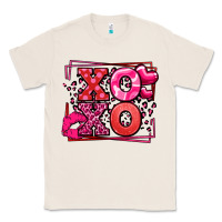 Natural Xoxo Valentine's Day leopard frame Classic Tee - LillyAllenDesigns