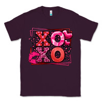 Plum Xoxo Valentine's Day leopard frame Classic Tee - LillyAllenDesigns