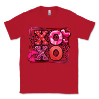 Red Xoxo Valentine's Day leopard frame Classic Tee - LillyAllenDesigns