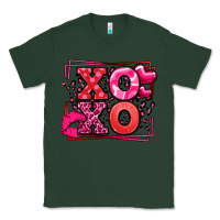 Sports Green Xoxo Valentine's Day leopard frame Classic Tee - LillyAllenDesigns