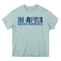 Arona in april we wear blue autism awareness Heavy Core Tee - MaliasSmallBusiness
