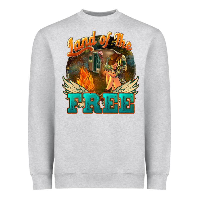 Land Of The Free 4th Of July Heavyweight Sweatshirt by HowdyJamesFarm | Teevron