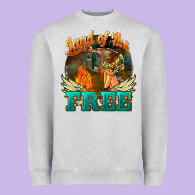 Land Of The Free 4th Of July Heavyweight Sweatshirt Designed By Howdyjamesfarm