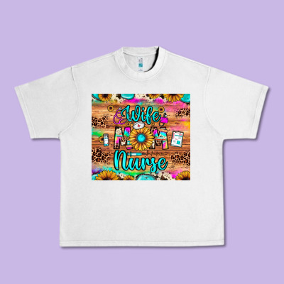 Wife Mom Nurse Urban Heavy Tee Designed By Jahusdesignshop