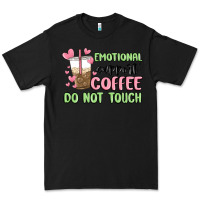 Black emotional support coffee do not touch Premium Tee - MaliasSmallBusiness